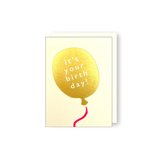 Gold Balloon Mini Enclosure Card – Verde Philly
